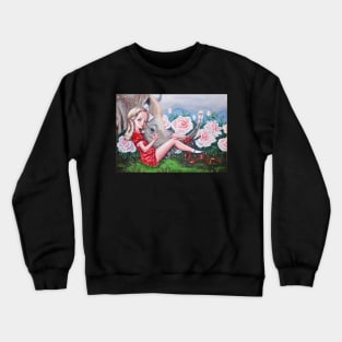 girl with animal 2005 - Mark Ryden Crewneck Sweatshirt